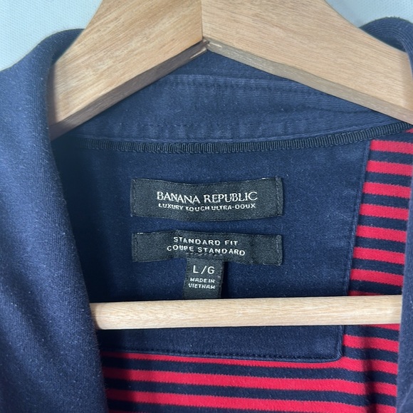 Banana Republic Luxury Touch Ulta-Doux Standard Fit Polo Shirt Mens Size L - Picture 3 of 5